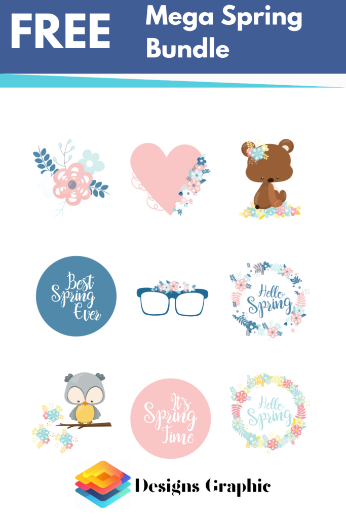 Mega Spring Bundle Over 500 Graphics Elements