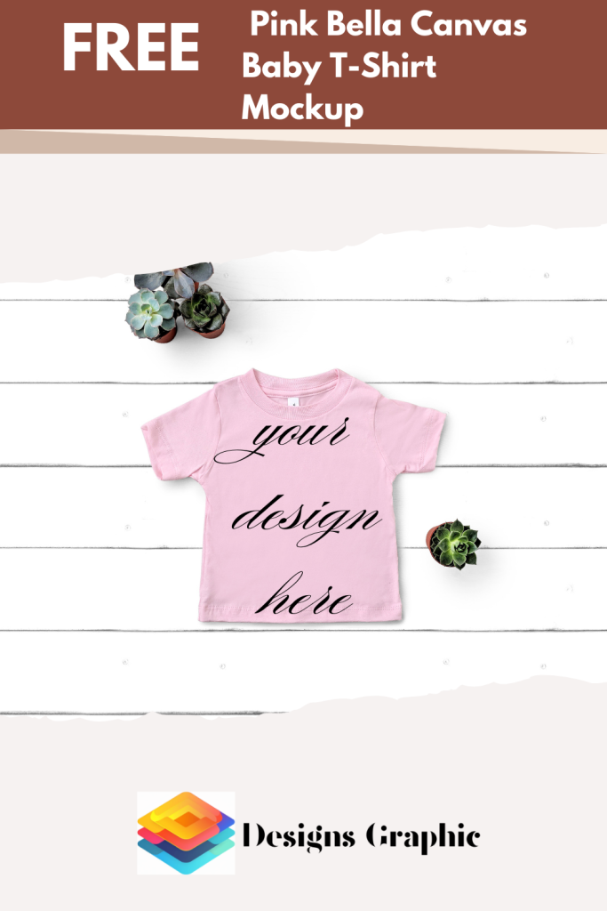 Pink Bella Canvas Baby T Shirt Mockup