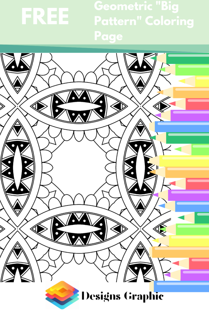 Geometric Big Pattern Coloring Page