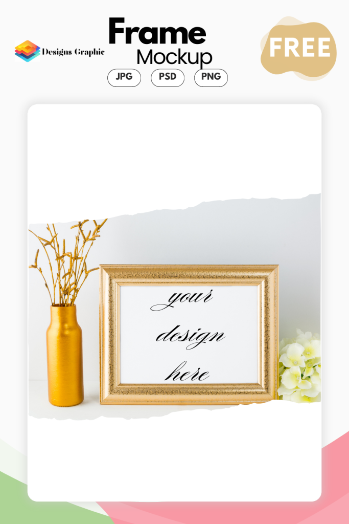 Landscape Gold Frame Mockup